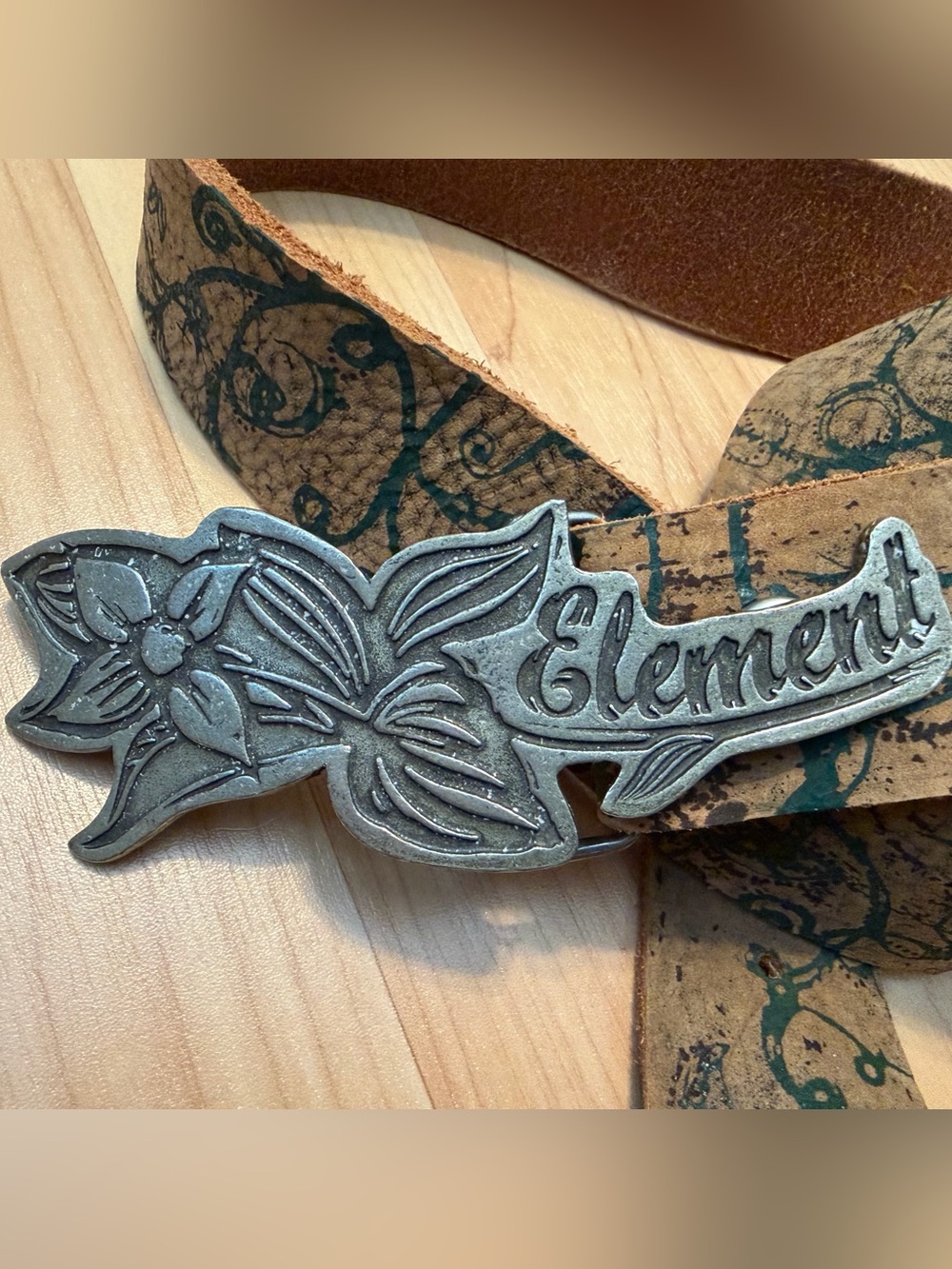 Element Skate Leather Vine Y2K Belt w/Metal Buckle Women's Girls Size M / L NWOT - Picture 2 of 5